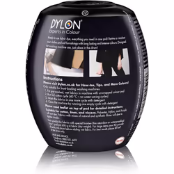 Dylon Washing Machine Fabric Dye Pod Intense Black, 350g, Packaging May Vary