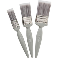 Harris Essentials Walls & Ceilings Paint Brushes, 3 Brush Pack, 1", 1.5", 2",Grey