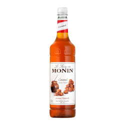 MONIN Premium Caramel Syrup 1L Coffee and Cocktails Vegan Friendly Allergen Free 100% Natural Flavours & Colourings