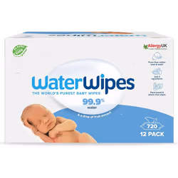 Plastic-Free Original Baby Wipes 720 Count (12 packs) 99.9% Water Based Wipes Unscented for Sensitive Skin