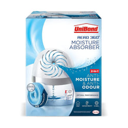 UniBond AERO 360Âº Moisture Absorber Ultra-Absorbent Dehumidifier Helps to Prevent Condensation Mould & Musty Smells 1 Device incl.1 Refill Tab 450g