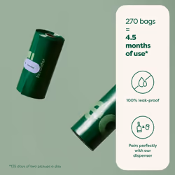 Earth Rated Dog Poo Bags, Guaranteed Leak Proof and Extra Thick Waste Bag Refill Rolls For Dogs, Lavender Scented, 270 Count
