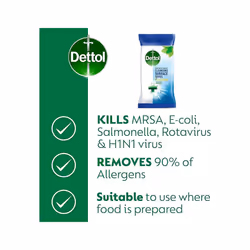 Dettol Antibacterial Biodegradable Surface Cleaning Disinfectant Wipes, 110 x 3 Wipes (Total 330 Wipes)