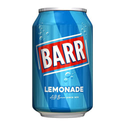 BARR 24 Pack Perfect Lemonade Low Sugar Lemon Flavoured Fizzy Drink  24 x 330 ml