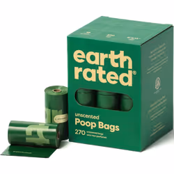 Earth Rated Dog Poo Bags, Guaranteed Leak Proof and Extra Thick Waste Bag Refill Rolls For Dogs, Fragrance-Free, 270 Count