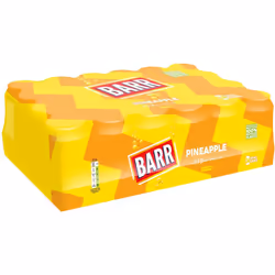 24 Pack Sparkling Pineapple Soda, Zero No Sugar Pineapple Flavoured Fizzy Drink "Fizzingly Fun" - 24 x 330 ml Cans