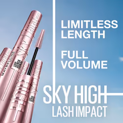 Maybelline New York Lash Sensational Sky High Mascara Volumising & Lengthening Mascara, Bamboo Extract & Fibres, 7 ml, Shade: 01, Black