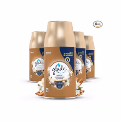 Glade Automatic Air Freshener Refills, Room Spray & Odour Eliminator, Sandalwood & Jasmine, Pack iof 4 (4 x 269 ml)