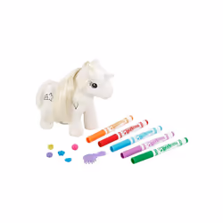 CRAYOLA Colour 'n' Style Unicorn Colour Your Own Unicorn Again and Again Includes Washable Marker Pens Beads & Hairbrush Ideal for Kids Aged 4+