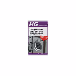 HG Deep Clean & Service Washing Machine Cleaner & Dishwasher Cleaner, Dishwasher & Washing Machine Descaler, Removes Deposits ...