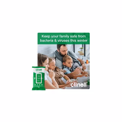 Clinell Universal Cleaning and Disinfecting Wipes for Home (CW70R4) - 4 Packs of 70 Antimicrobial Wipes with Moisture Lock Lid - Kills 99.99% of