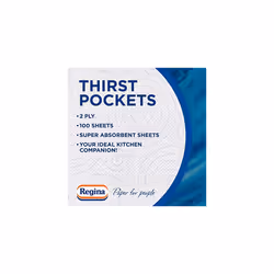 Regina Thirst Pockets Kitchen Roll, 12 Rolls, 1,200 Super Absorbent Sheets, Unique Pocket Technology, Your Ideal Kitchen Companion,FSC Certified