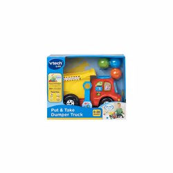 VTech Put and Take Dumper Truck, Baby Interactive Toys for Toddlers, Compatible with Toot-Toot Cars, Dumping Truck for Kids Boys & Girls 6 Months - 3