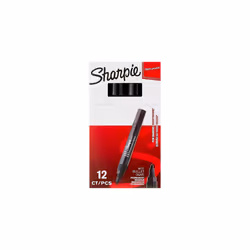 Sharpie M15 Permanent Markers | Bullet Tip | Black | 12 Count