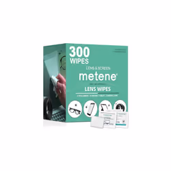 Metene Lens Cleaning Wipes, 300 Pre-Moistened and Individually Wrapped Eyeglass Wipes, Glasses Cleaner -Great for Eyeglasses, ...