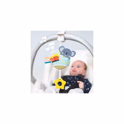 Taf Toys Musical Koala On-The-Go Music & Lights Toy. Compact Travel Toy. Sensory Hanging Toy with Teether. Clip on Pram Toy. Foldable & Lightweight.