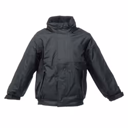 Regatta Kids/Childrens Waterproof Windproof Dover Jacket - 7-8 Years, Black/Ash