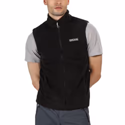 Regatta Mens Tobias II Lightweight Outdoor Full Zip Fleece Bodywarmer Gilet - M, Black