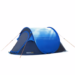Regatta Great Outdoors Malawi 2 Man Pop Up Tent Festival Tent - One Size, Blue/Seal Grey