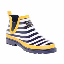 Regatta Great Outdoors Womens/Ladies Harper Low Cut Wellington Boots - UK 4, Navy/Lemon Tea