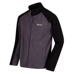 Regatta Great Outdoors Mens Hedman II Two Tone Full Zip Fleece Jacket - M, Iron/Black