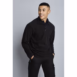 Regatta Mens Micro Zip Neck Fleece Top (170 GSM) - S, Black