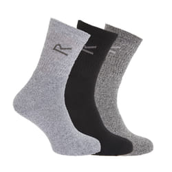 Regatta Great Outdoors Mens Cotton Rich Casual Socks (Pack Of 3) - One Size, Grey Marl