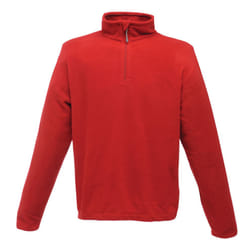 Regatta Mens Micro Zip Neck Fleece Top - XL, Classic Red