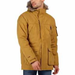 Regatta Mens Salinger II Waterproof Insulated Fur Trimmed Hooded Parka Jacket - S, Brown