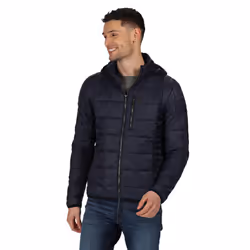 Regatta Mens Danar Water Repellent Warmloft Hooded Jacket - S, Navy
