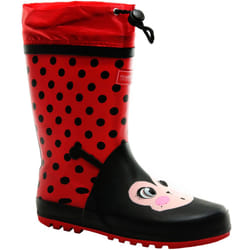 Regatta Kids Mudplay Animal Outdoor Walking Wellington Boots Rain Boots Wellies - 9K UK, Ladybird