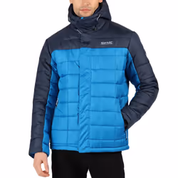Regatta Mens Nevado IV Insulated Quilted Hooded Outdoor Walking Jacket - Blue - S, Blue