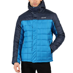 Regatta Mens Nevado IV Insulated Quilted Hooded Outdoor Walking Jacket - Blue - S, Blue