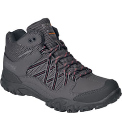 Regatta Kids Edgepoint Water Resistant Outdoor Walking Hiking Ankle Boots - 9K, Granite
