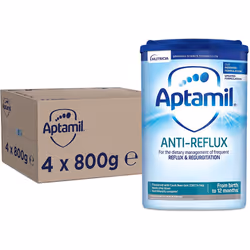 Aptamil Anti-Reflux Baby Milk Powder Formula, from Birth, 800g (Pack of 4)