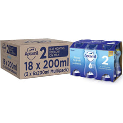 Aptamil 2 Follow On Baby Milk Ready to Use Liquid Formula 6-12 Months 200 ml