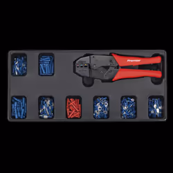 Tool Tray with Ratchet Crimper & 325 Assorted Insulated Terminal Set