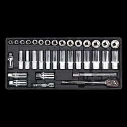 Tool Tray with Socket Set 35pc 3/8&quot;Sq Drive