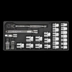 Tool Tray with Socket Set 26pc 1/2&quot;Sq Drive