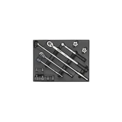 Sealey TBT32 13pc Ratchet, Torque Wrench, Breaker Bar & Socket Adaptor Set with Tool Tray