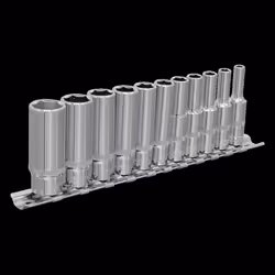 Socket Set 11pc 1/4"Sq Drive Deep WallDrive® Imperial