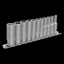 Socket Set 11pc 1/4&quot;Sq Drive Deep WallDrive&#174; Imperial