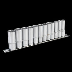Socket Set 12pc 3/8&quot;Sq Drive 12pt Deep WallDrive&#174; Metric