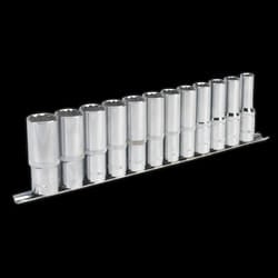 Socket Set 12pc 1/2&quot;Sq Drive 12pt Deep WallDrive&#174; Metric