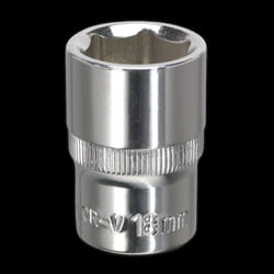 WallDrive&#174; Socket 18mm 1/2&quot;Sq Drive Fully Polished