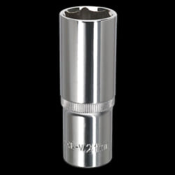 WallDrive&#174; Socket 21mm Deep 1/2&quot;Sq Drive Fully Polished