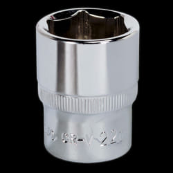 WallDrive&#174; Socket 22mm 1/2&quot;Sq Drive Fully Polished