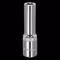 WallDrive® Socket 8mm Deep 3/8"Sq Drive Fully Polished