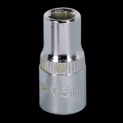 WallDrive&#174; Socket 6mm 1/4&quot;Sq Drive Fully Polished