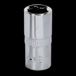 WallDrive&#174; Socket 8mm 1/4&quot;Sq Drive Fully Polished